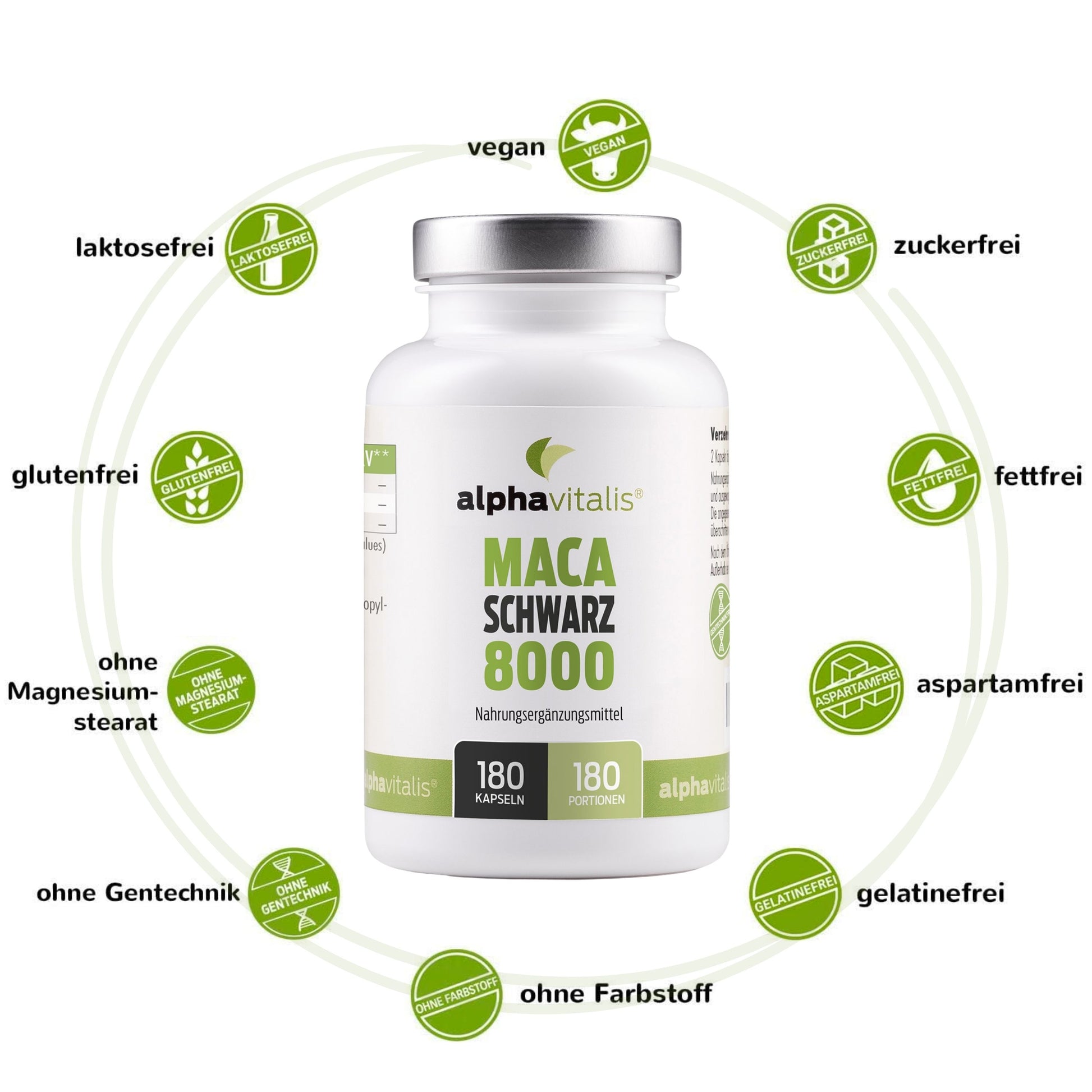 Maca Kapseln schwarz 6