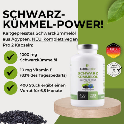 Schwarzkümmelöl Kapseln vegan